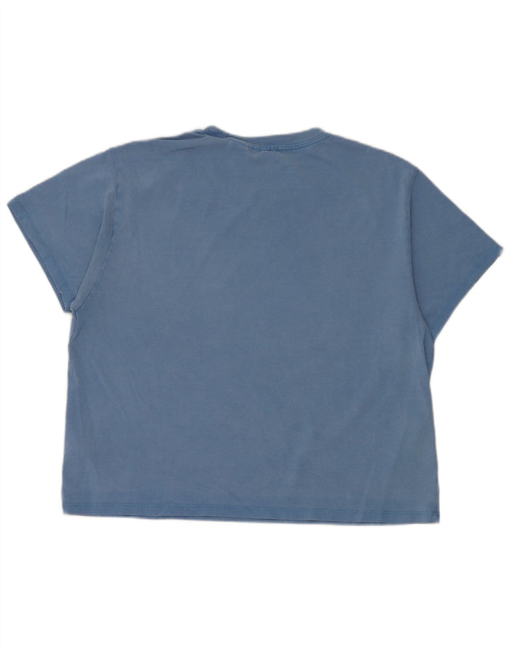 Levi's T-Shirt Graphique Femme UK 14 Bleu Moyen Coton