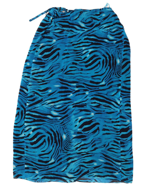 Laurel Jupe portefeuille pour femme EU 40 Medium W30 Rayonne à imprimé animal bleu