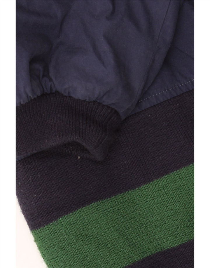 VINTAGE Veste Bomber Homme UK 42 XL Bleu Marine Colourblock