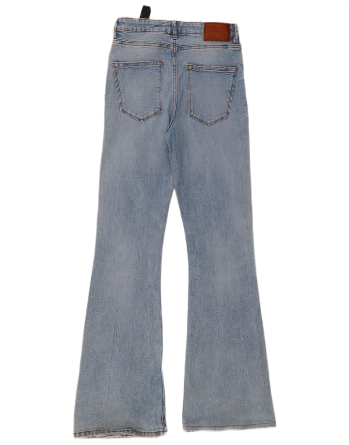 Zara Jean évasé pour femme EU 38 Small W28 L33 Bleu Coton