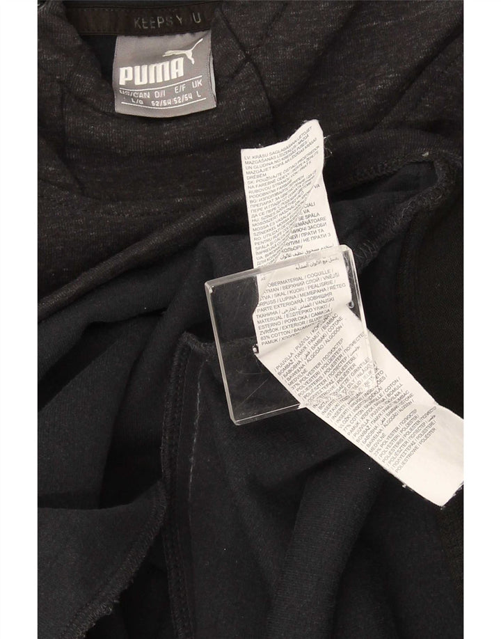 Puma Pull à capuche pour homme en coton moucheté Gris Large