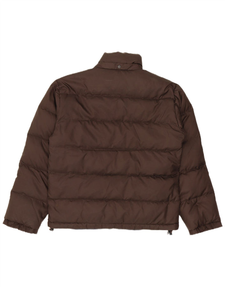 Alberto Aspesi Veste rembourrée pour femme UK 16 Large Marron Nylon