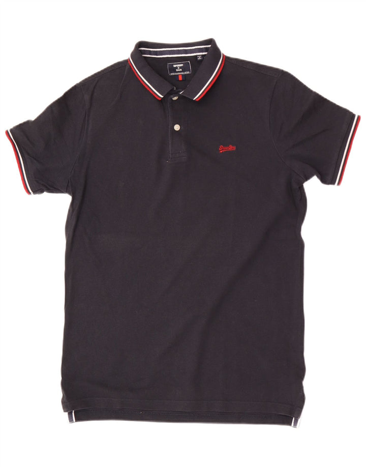 Superdry Polo Regular Fit Petit Bleu Marine Coton Homme