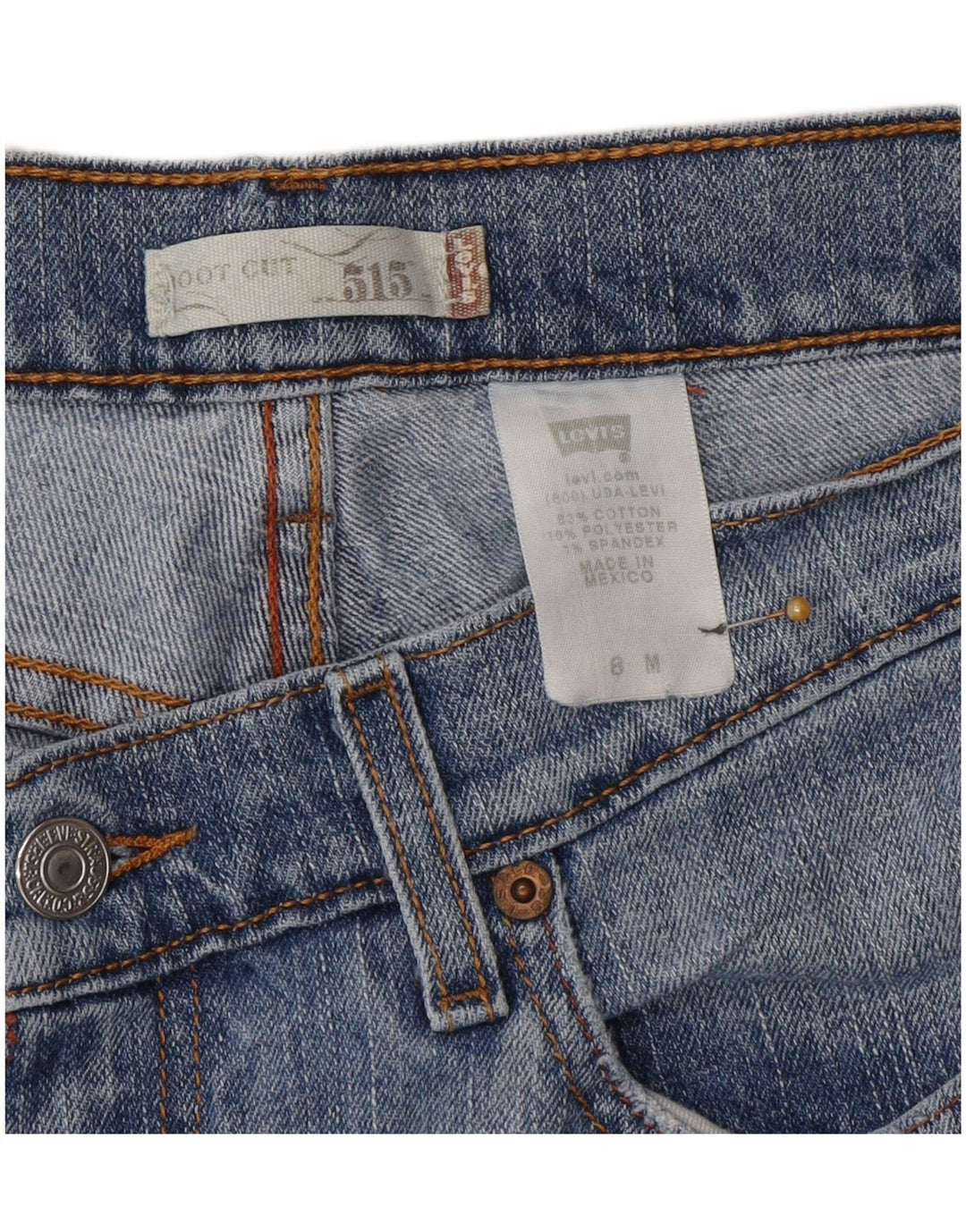 Levi's Jean Bootcut 515 Femme US 8 Medium W32 L31 Bleu Coton