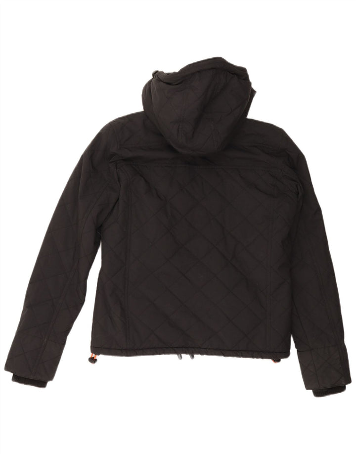 SUPERDRY Veste coupe-vent à capuche Windcheater pour femme UK 14 Medium Noir