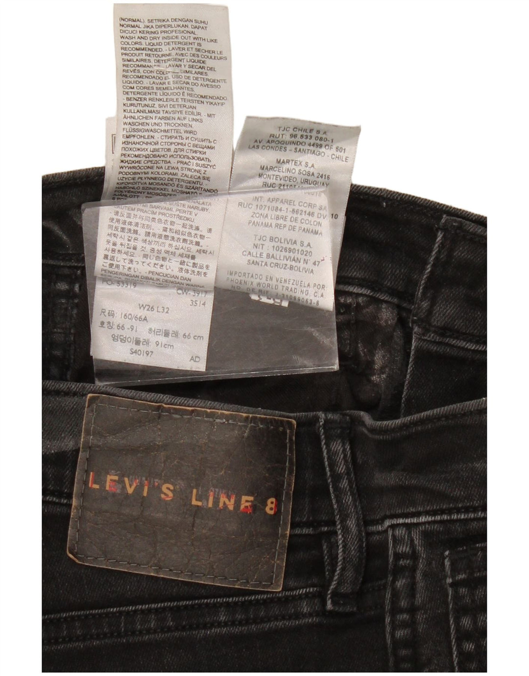LEVI'S Jean Skinny Femme W26 L28 Noir Coton