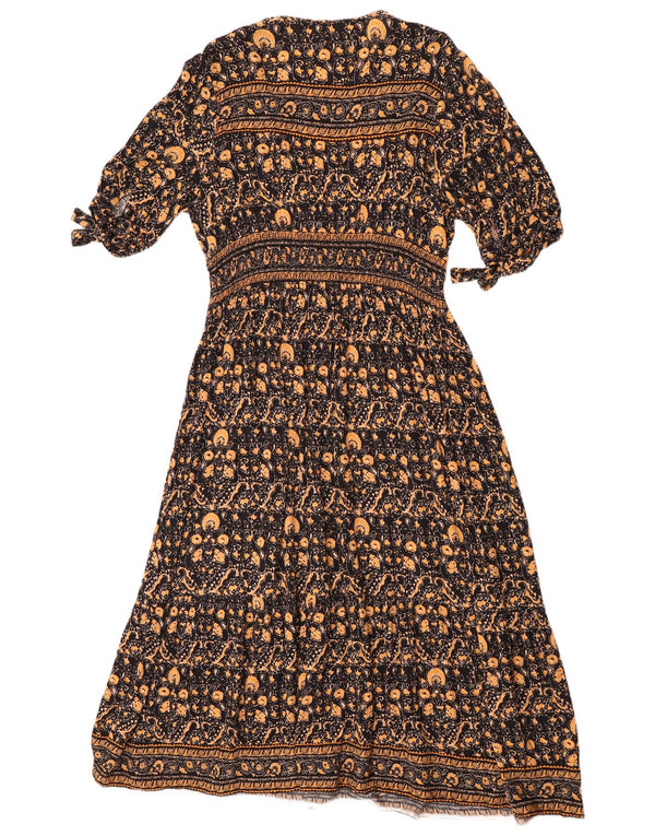 Monsoon Robe Maxi Femme UK 46 Grande Viscose Florale Multicolore