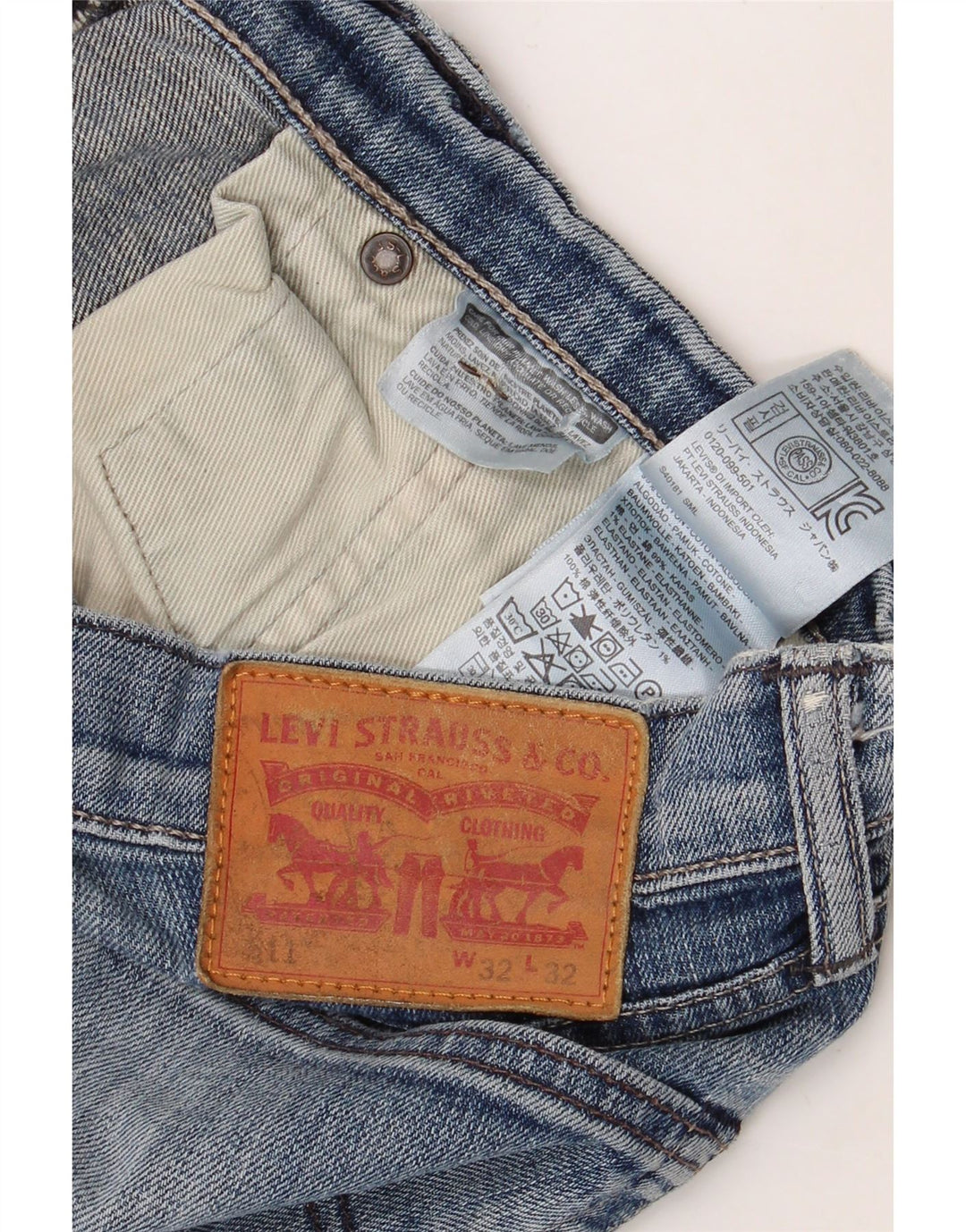 LEVI'S Jean Slim 511 Homme W32 L32 Bleu Coton