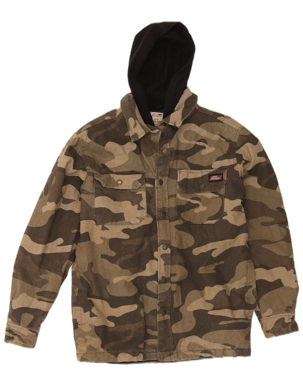 Dickies Chemise à capuche Lumberjack pour homme UK 34/36 Petit Kaki Camouflage Coton