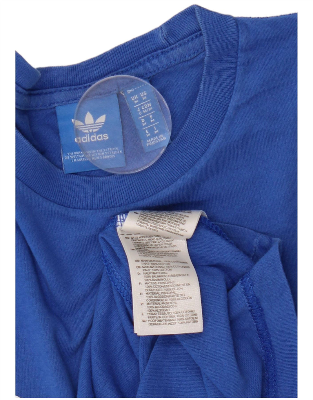 Adidas T-Shirt Graphique Homme Bleu Moyen Coton