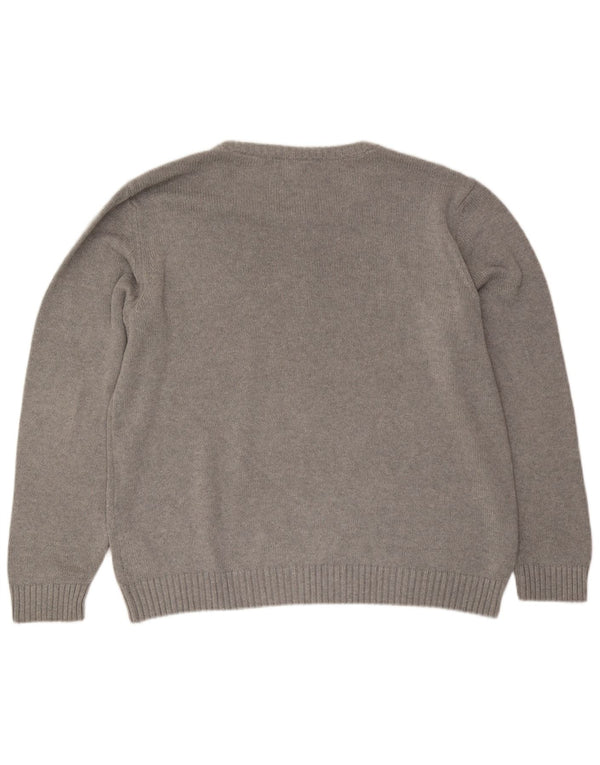 Guess Pull graphique à col bateau pour homme 2XL Gris Coton