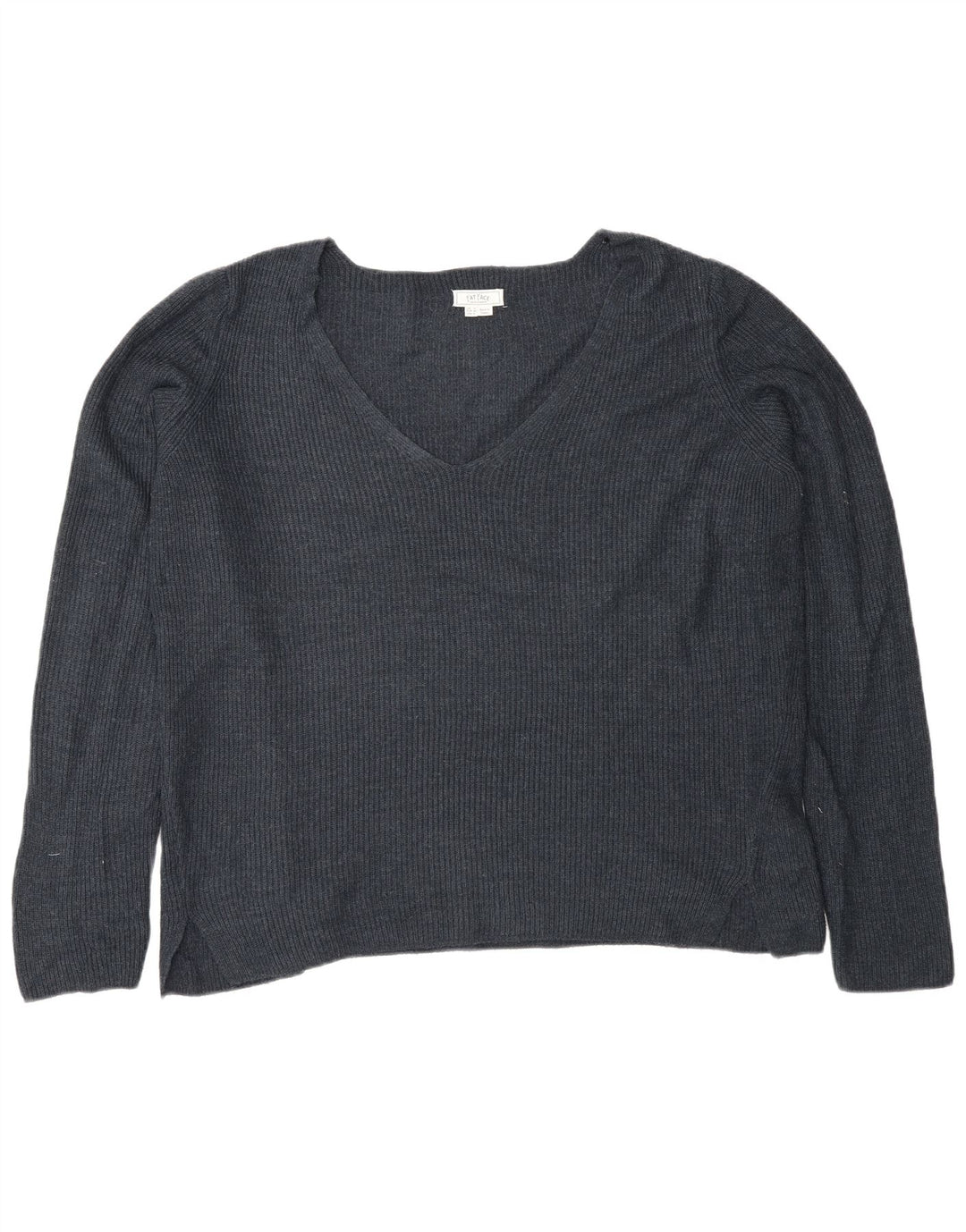 Fat Face Pull surdimensionné à col en V pour femme UK 12 Bleu marine moyen