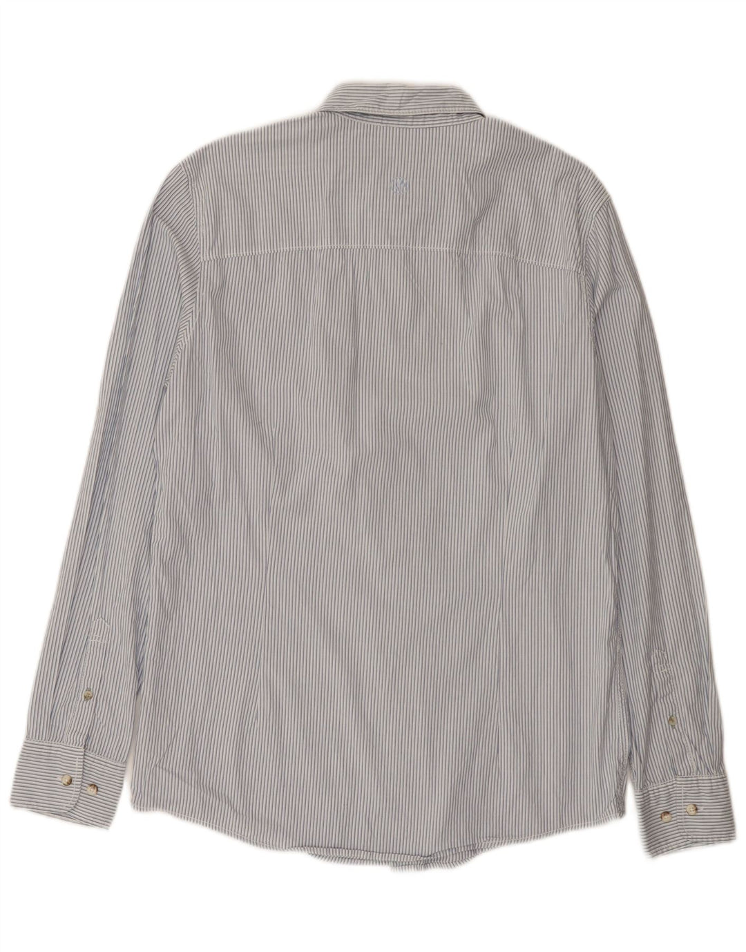 Fat Face Chemise Regular Fit Homme Bleu Moyen en Coton Rayé