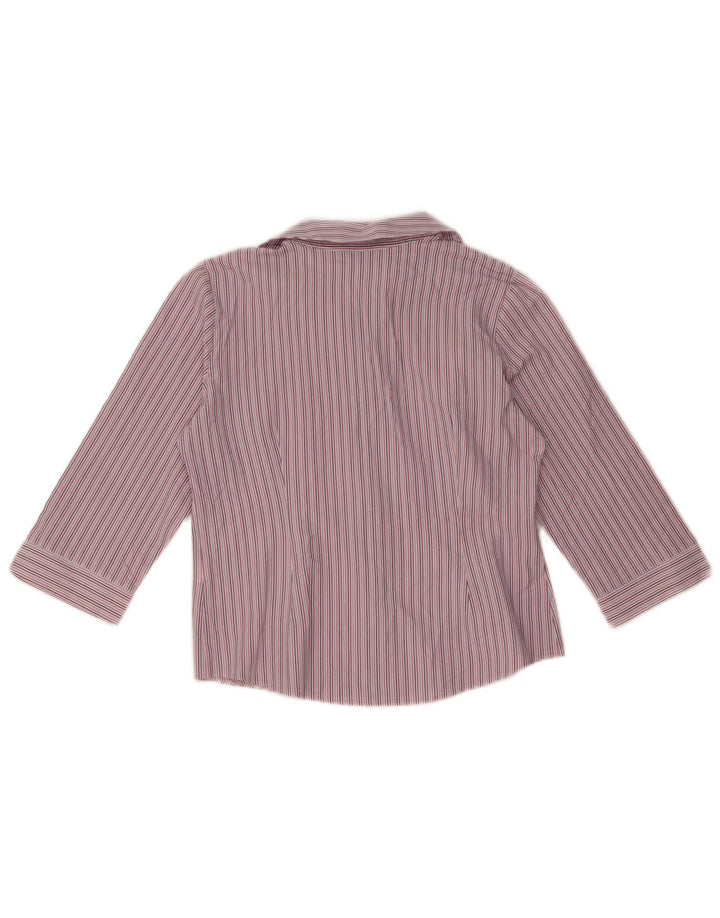 Marks & Spencer Chemise à manches 3/4 pour femme UK 12 Medium Multicolore Rayé