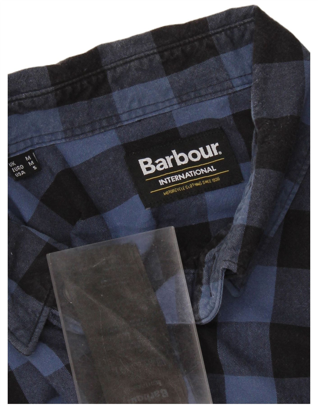 Barbour Chemise Homme Bleu Moyen Vichy Coton