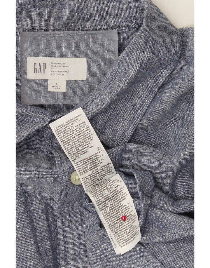 Gap Chemise Coupe Standard Homme Bleu Marine Large
