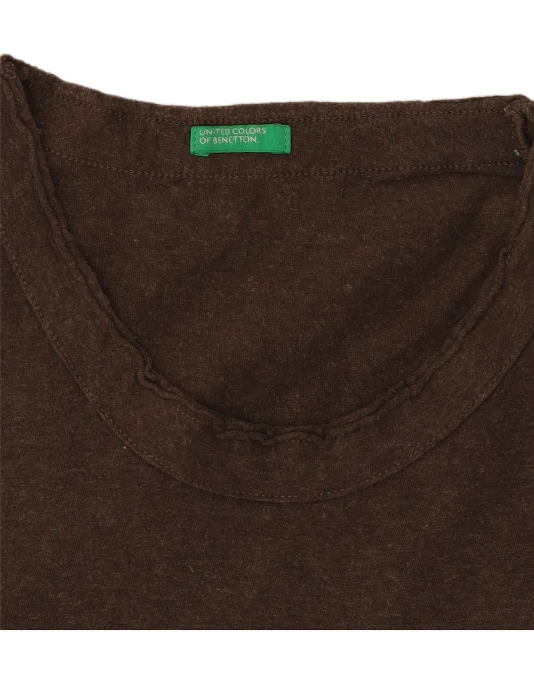 BENETTON T-Shirt Homme Marron Moyen