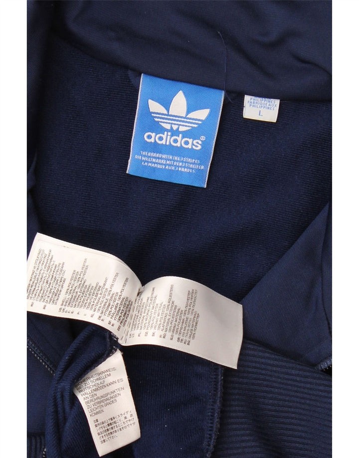 Adidas Veste de survêtement pour homme Taille L Bleu marine Polyester