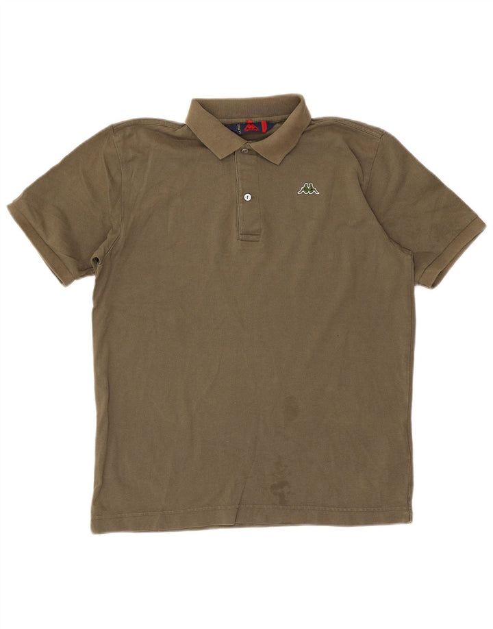 Kappa Polo Homme Petit Kaki Coton