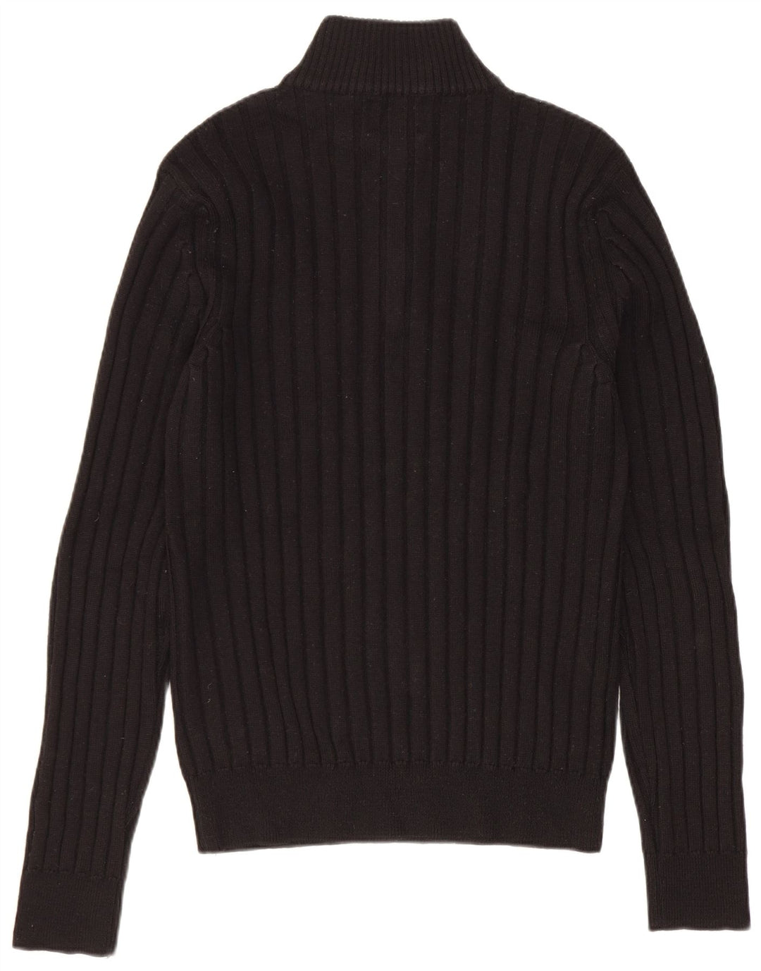 Rifle Pull col zippé pour homme en laine mérinos noir moyen