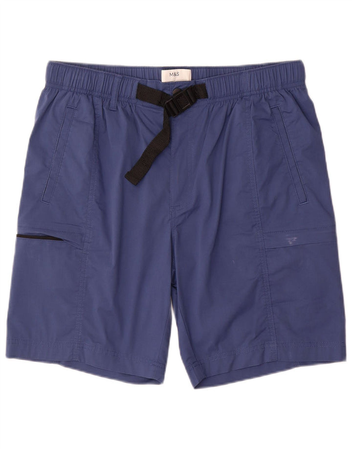 Marks & Spencer Short cargo pour homme W36 en coton bleu moyen