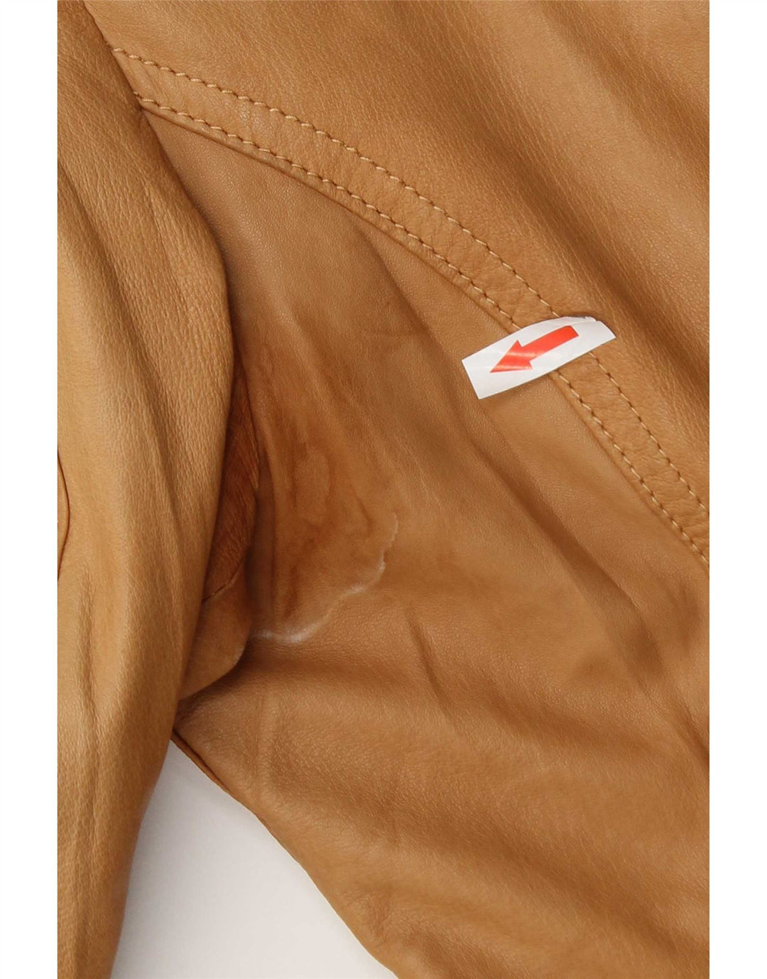 Sandro Ferrone Veste en cuir crop pour femme UK 14 Grand cuir marron