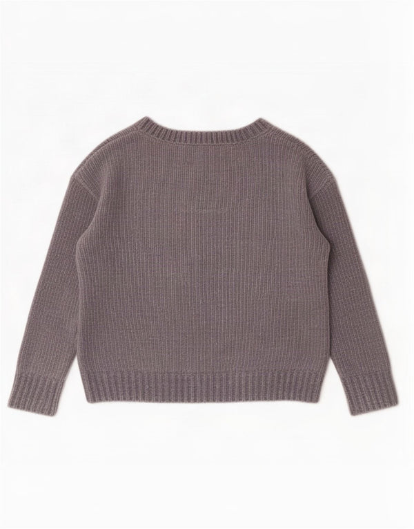 Gap Pull court surdimensionné en velours à col bateau pour femme UK 6 XS Gris