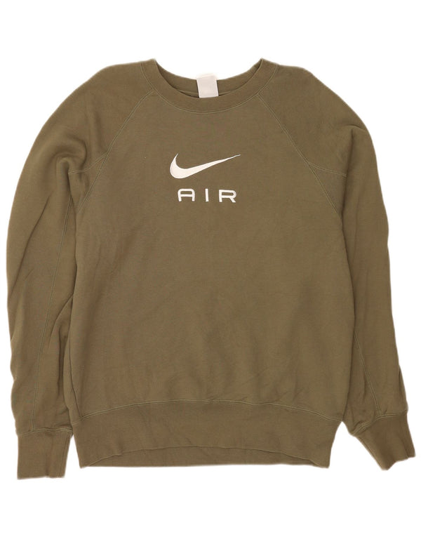 Nike Sweat-shirt graphique pour homme en coton kaki Taille L