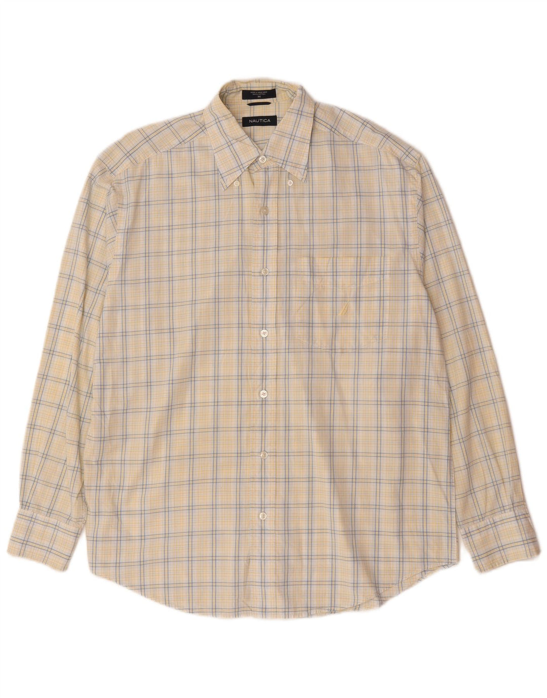 Nautica Chemise Homme Coton à Carreaux Jaune Moyen