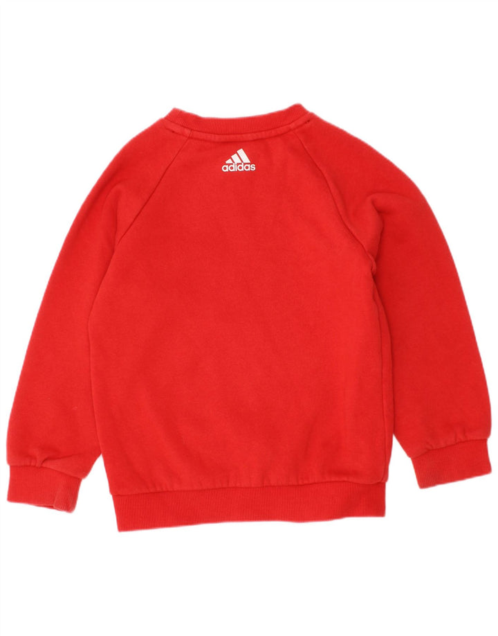 Adidas Sweat-shirt graphique pour garçon 2-3 ans Rouge Coton