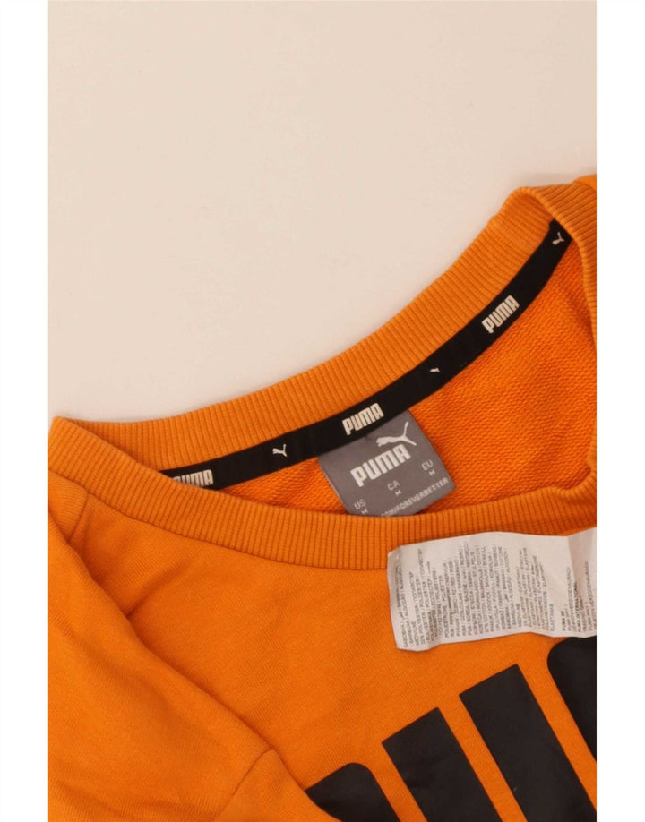 Puma Sweat-Shirt Graphique Homme Orange Moyen Coton
