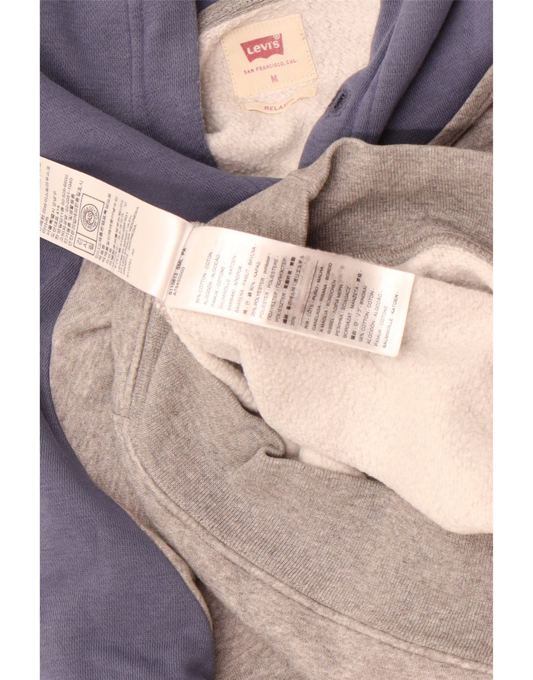 Levi's Pull à Capuche Graphic Relaxed Fit Homme Gris Moyen Colorblock