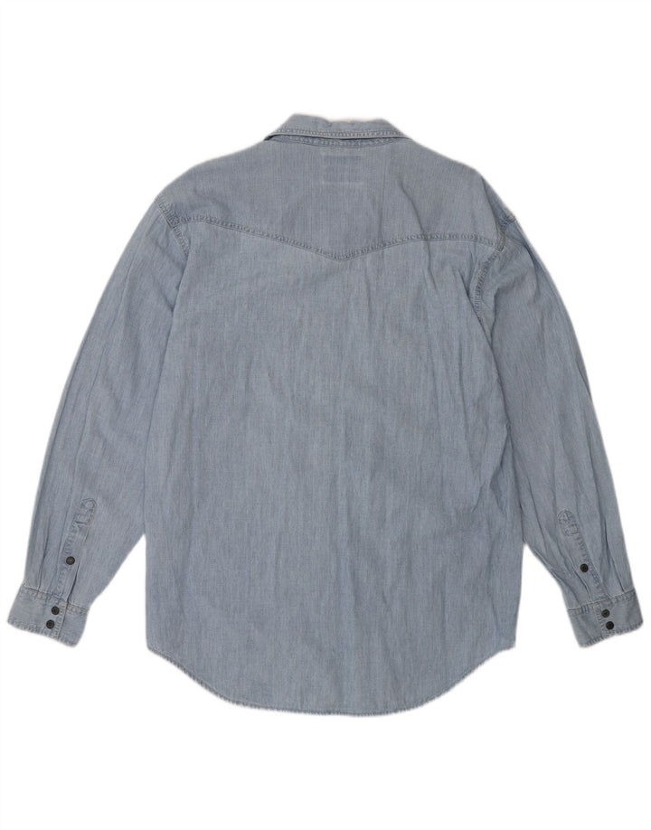 Wrangler Chemise en Jean Homme Grand Bleu Coton