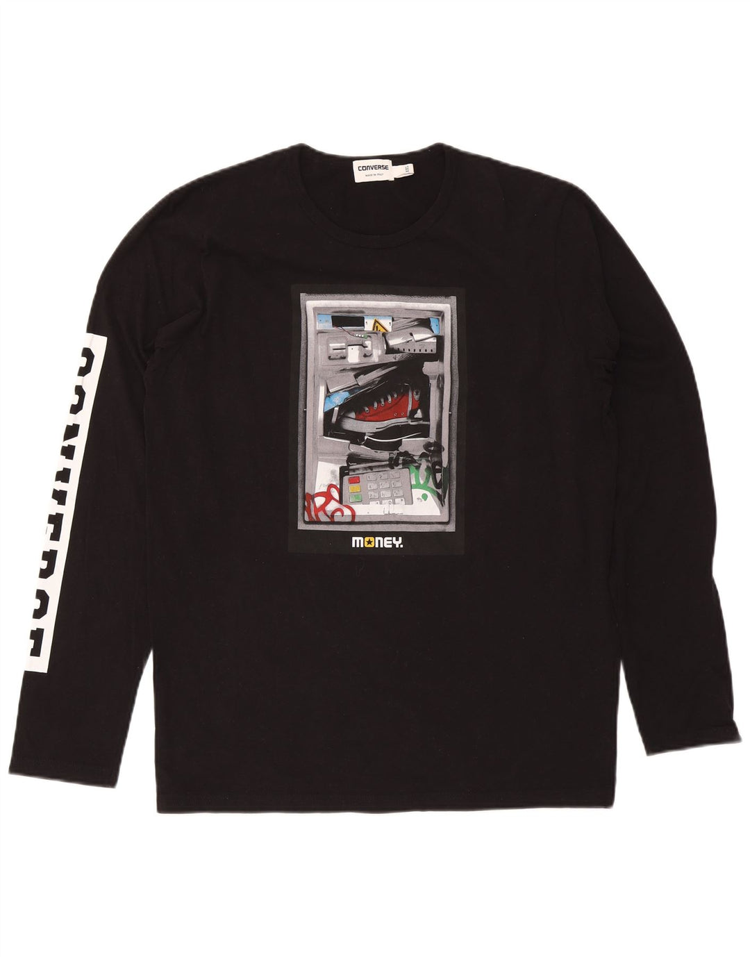 Converse Haut graphique à manches longues pour homme en coton noir 2XL