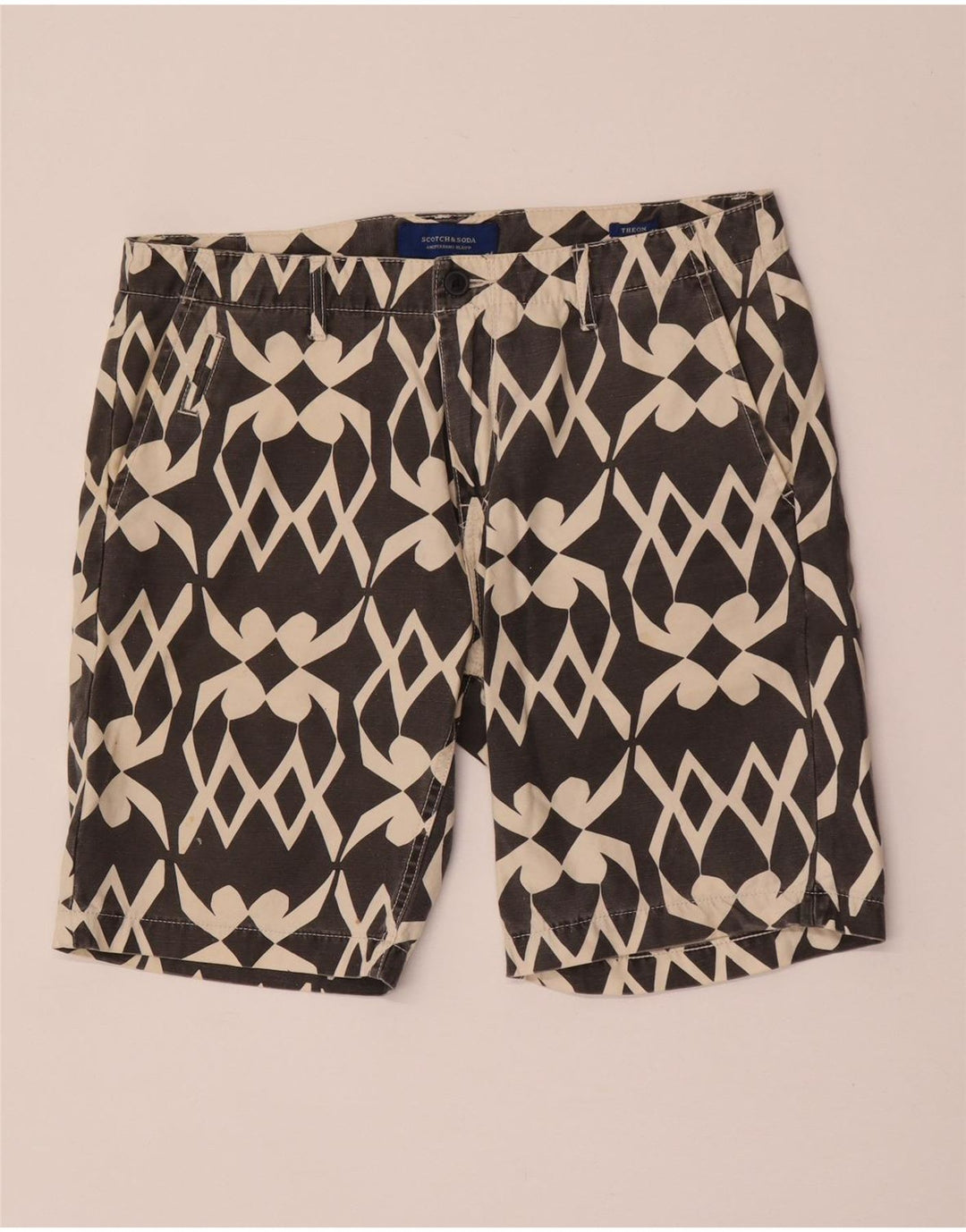 Scotch & Soda Short Chino W32 Homme Noir Moyen Géométrique