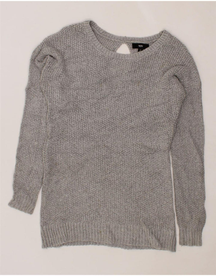 MOSSIMO Womens Boat Neck Jumper Sweater UK 14 Large Grey Acrylic Vintage Mossimo and Second-Hand Mossimo from Messina Hembry 