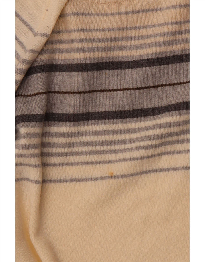 ENERGIE Pull col rond homme rayé beige moyen