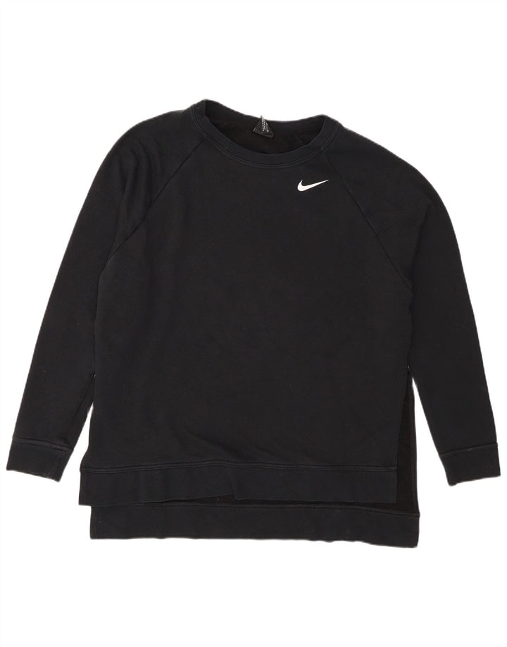 Nike Dri Fit Sweat-shirt surdimensionné pour femme UK 14 Noir moyen