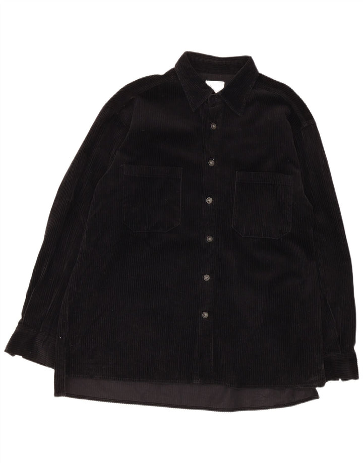 Chemise en velours côtelé pour hommes Rifle Grand coton noir