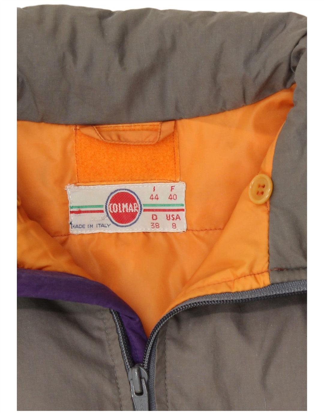 Colmar Veste de Ski Femme IT 44 Gris Moyen Colourblock Coton Rétro