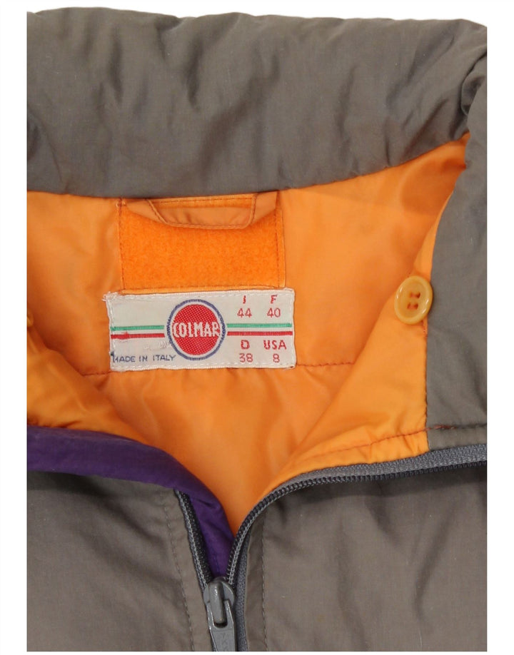 Colmar Veste de Ski Femme IT 44 Gris Moyen Colourblock Coton Rétro