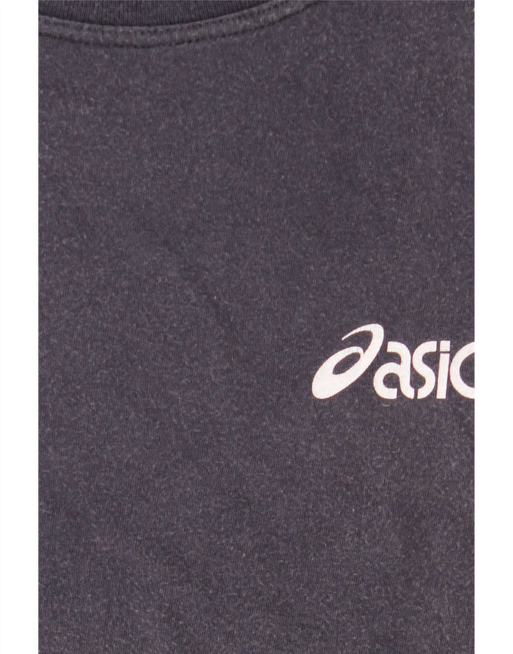 Asics T-Shirt Graphique Homme Bleu Marine Moyen Coton