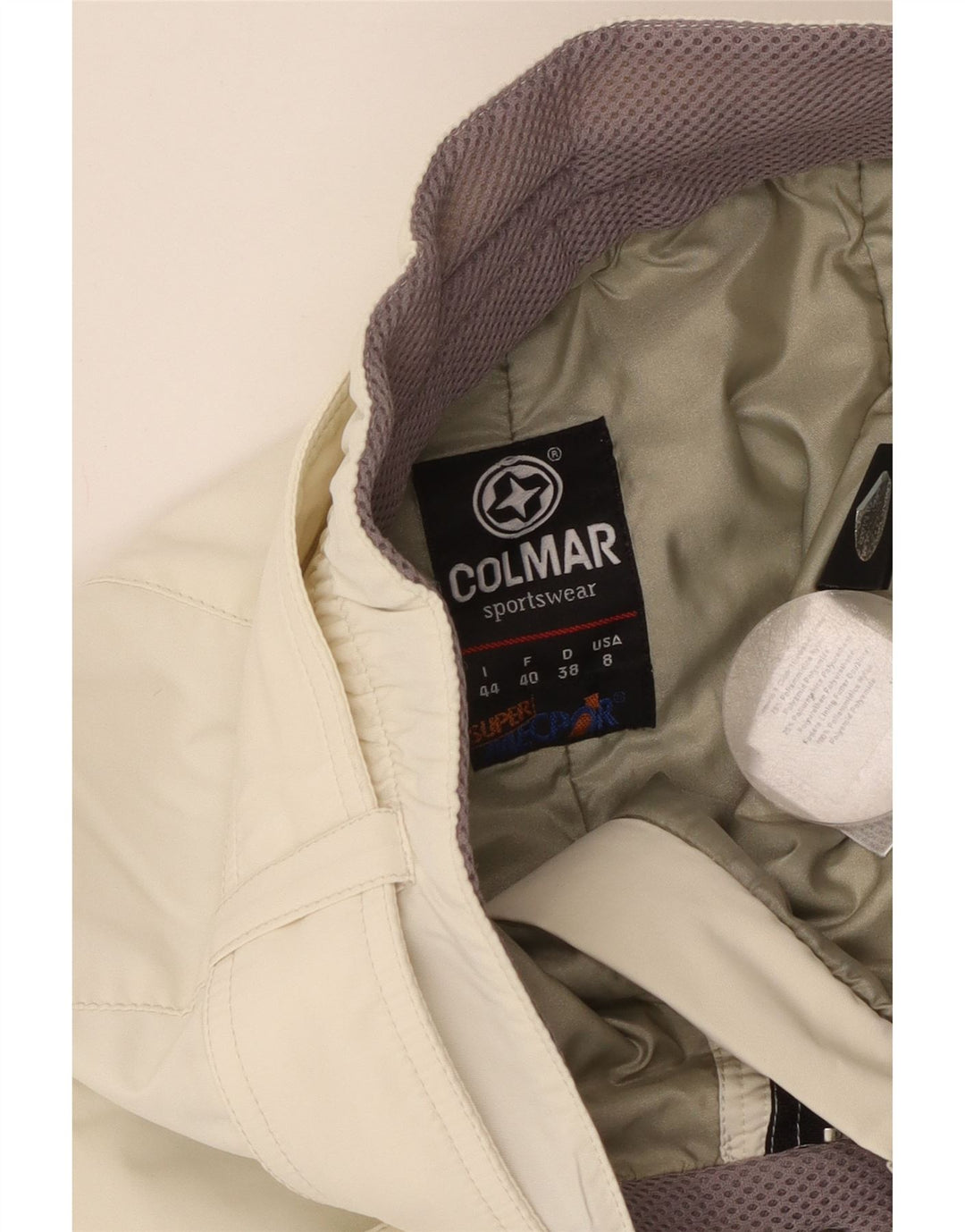 Colmar Pantalon De Ski Femme US 8 Beige Moyen Polyamide