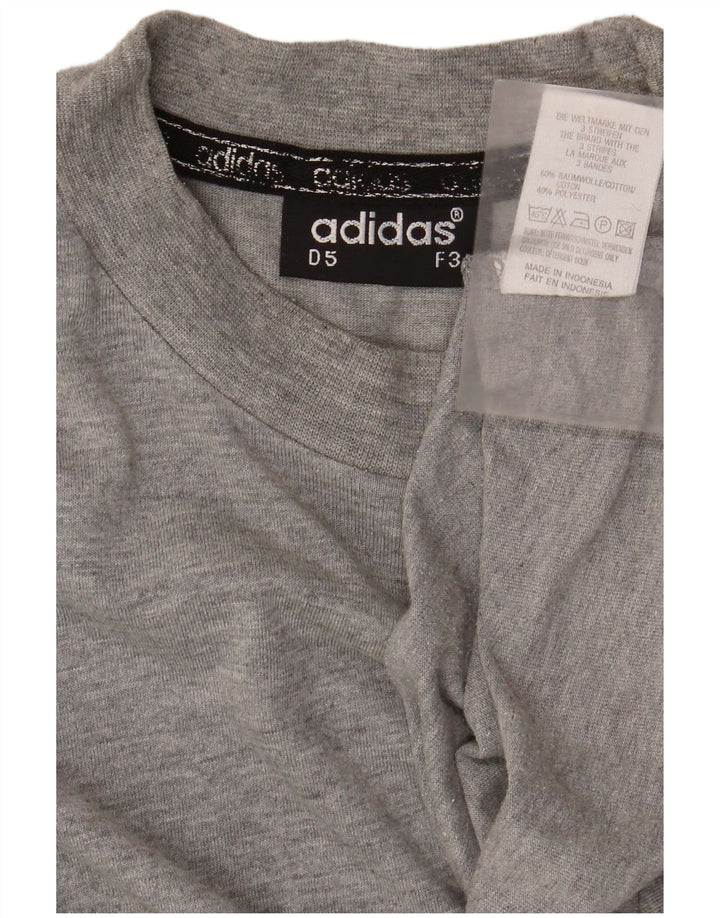 Adidas Haut à manches longues pour homme UK 38/40 Gris moyen chiné en coton