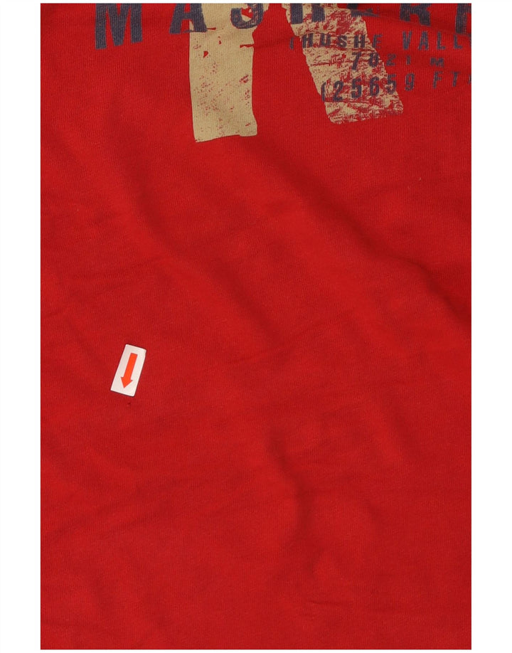 EDDIE BAUER T-Shirt Graphique Homme Grand Rouge Coton
