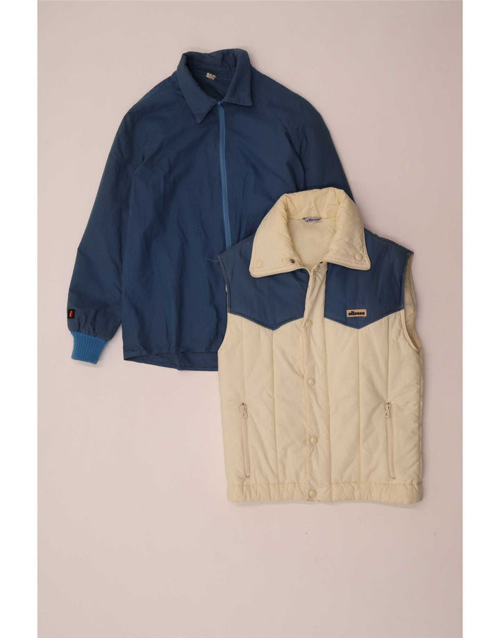 Ellesse Veste coupe-vent pour femme IT 44 Bleu moyen en coton colour block