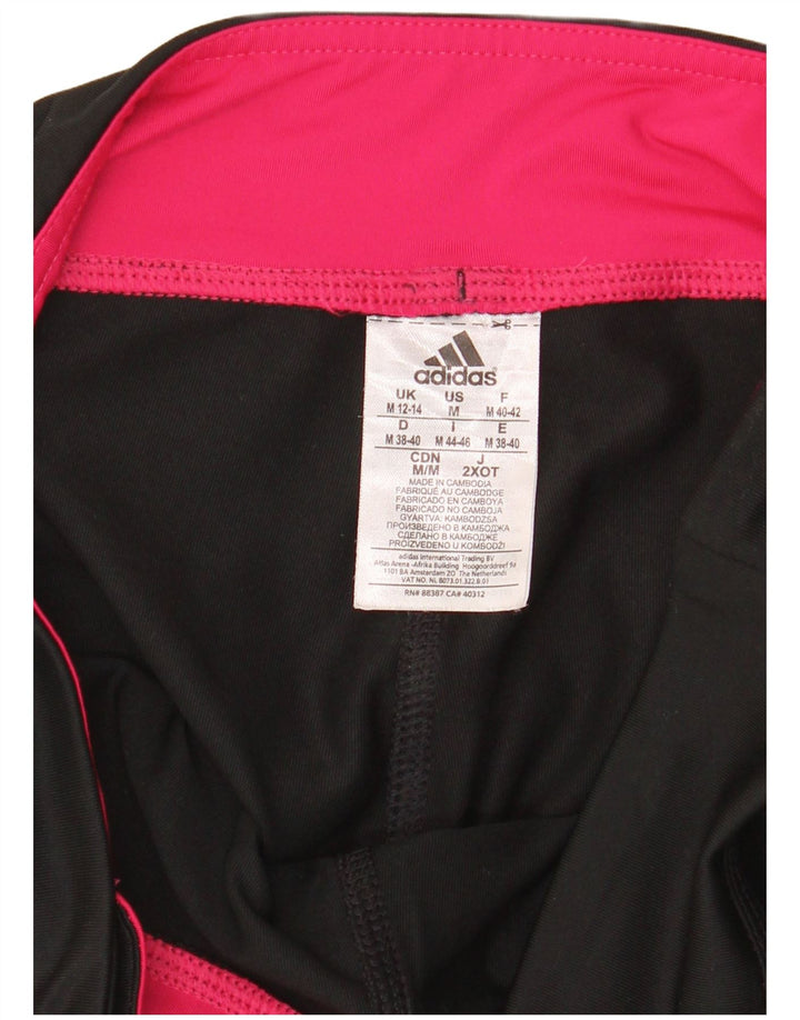 Adidas Climalite Crop Leggings UK 12/14 Noir Moyen Polyester