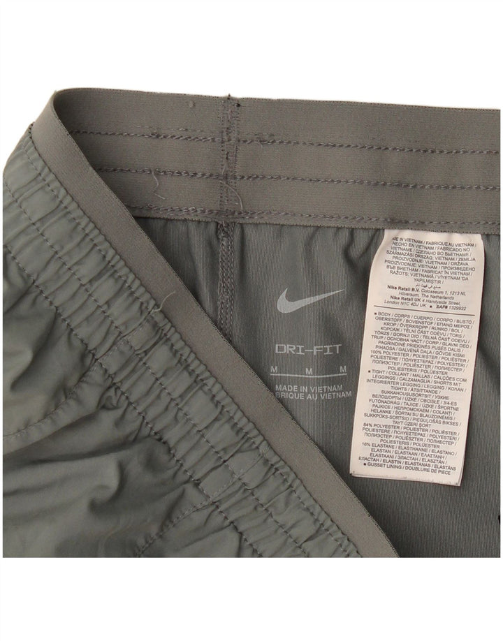 Nike Short de sport Dri Fit pour femme UK 14 Gris moyen Polyester