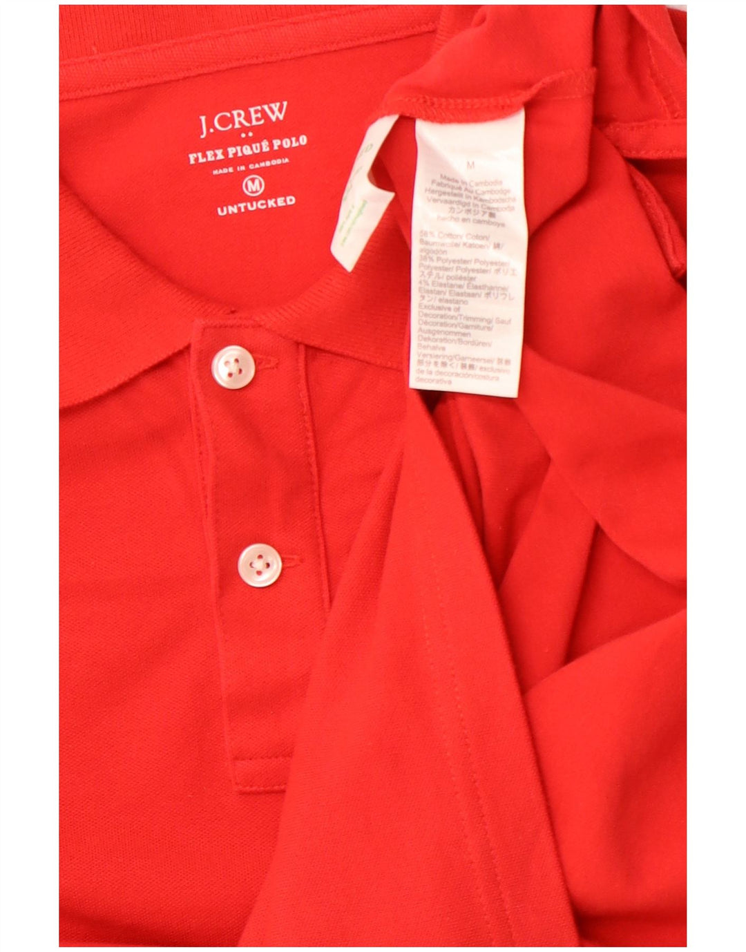 J. CREW Polo Homme Rouge Moyen Coton
