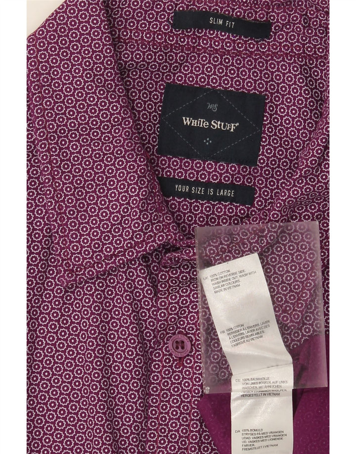 Chemise Slim Fit Homme White Stuff Large Coton À Pois Violet